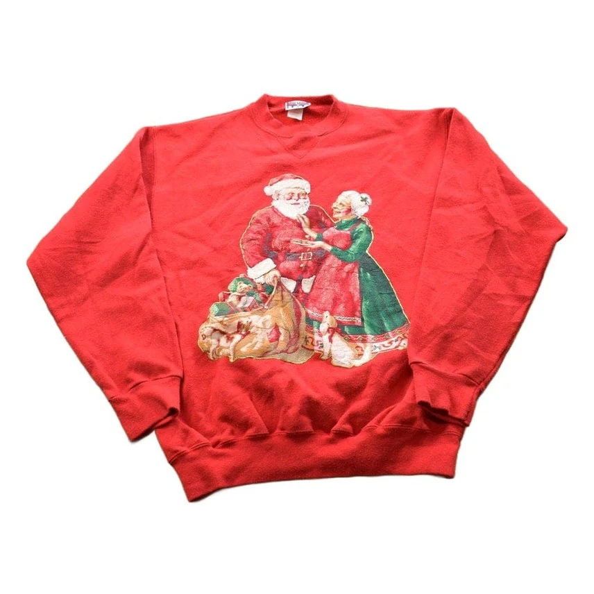 Vintage 1990s Santa Claus Christmas Sweater