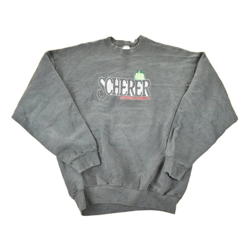 Vintage 1990s Scherer Brothers Lumber Co Heavyweight Crewneck Sweatshirt Men's XL