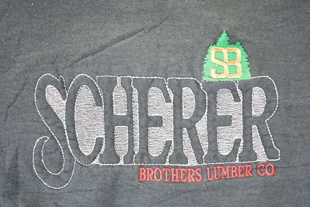 Vintage 1990s Scherer Brothers Lumber Co Heavyweight Crewneck Sweatshirt Men's XL - Image 3