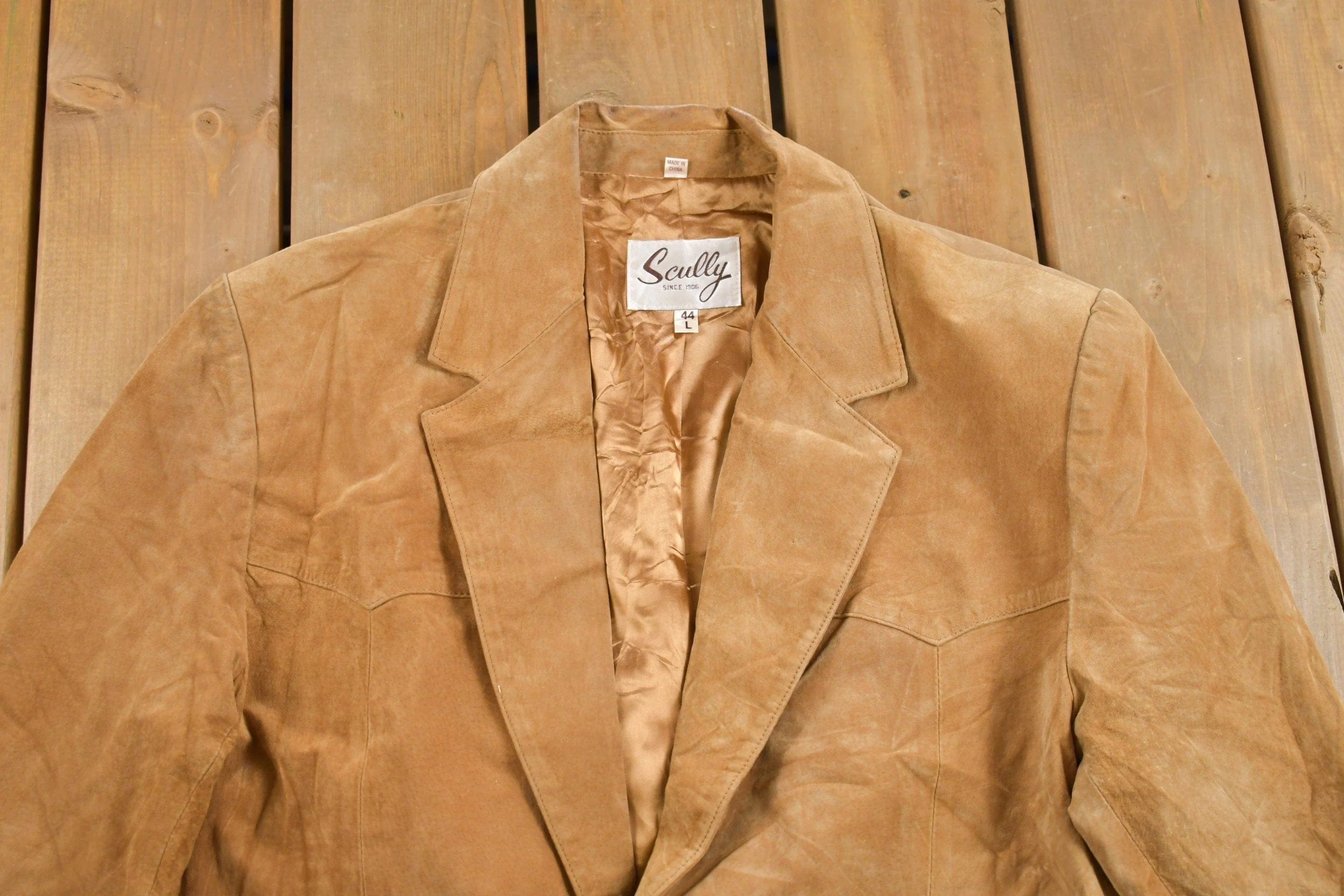 Vintage 1990s Scully Suede Leather Blazer Men's Large - Image 3