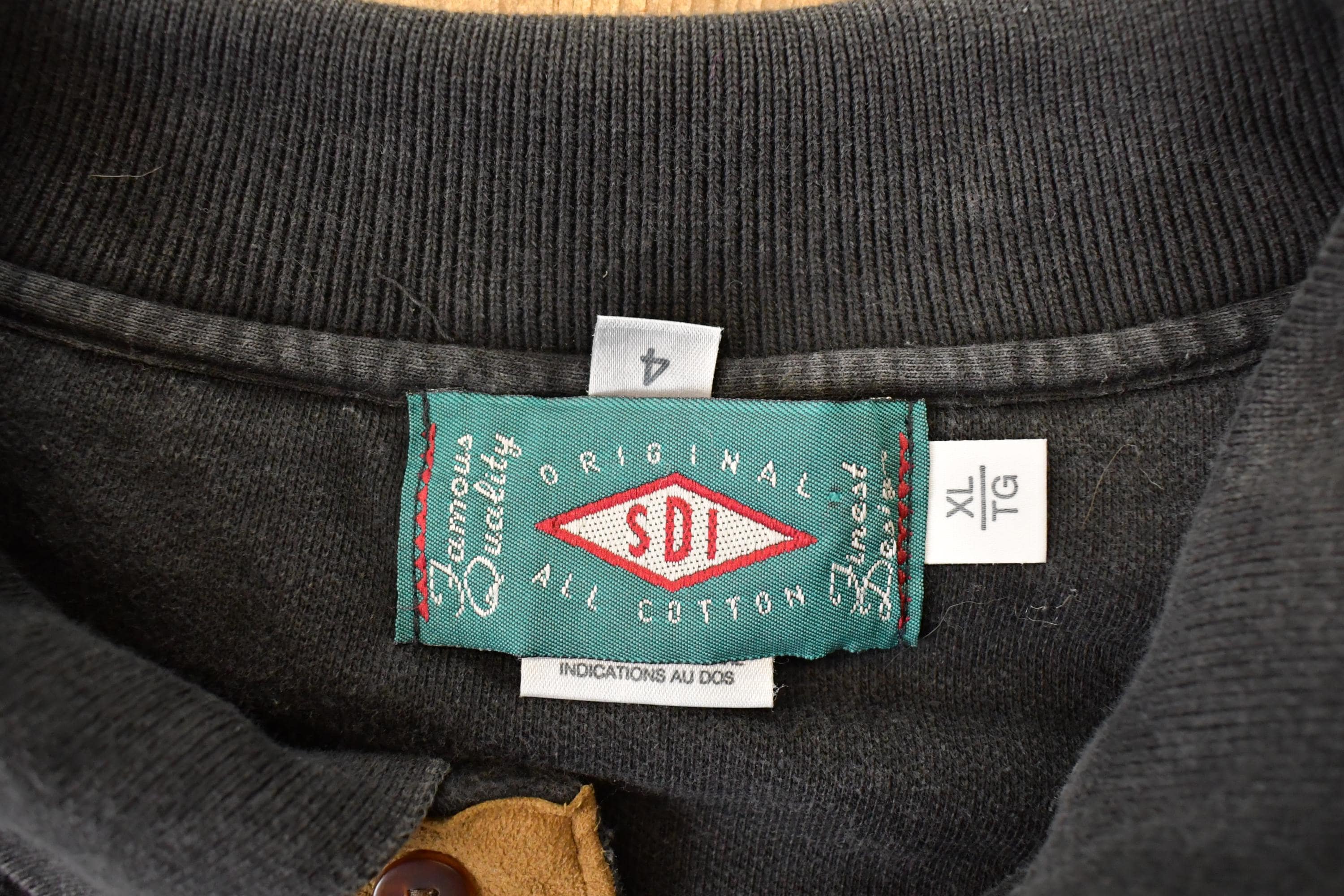 Vintage 1990s SDI Golfing Quarter Button Fleece Collared Sweatshirt Mens L - Image 5