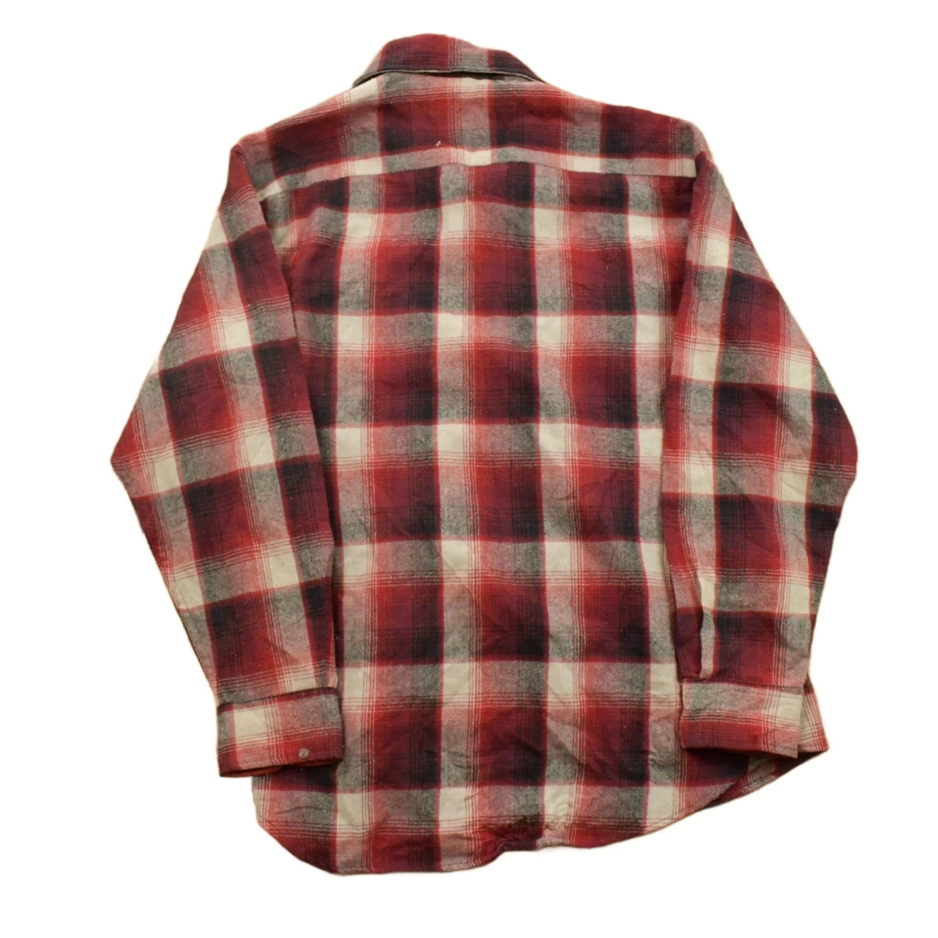 Vintage 1990s Sears Roebuck Plaid Flannel Button Up Shirt Men's Medium - Image 2