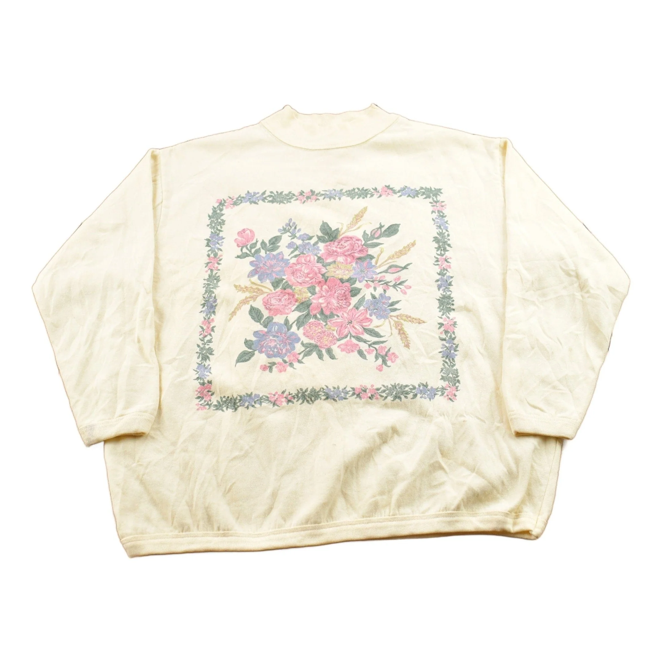 Vintage 1990s Separate Issue Floral Crewneck Sweater Men's Medium