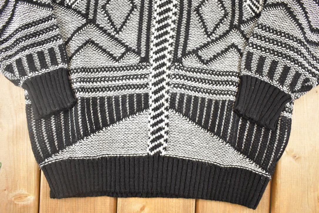 Vintage 1990s Shades Abstract Knit Sweater Men's L - Image 3