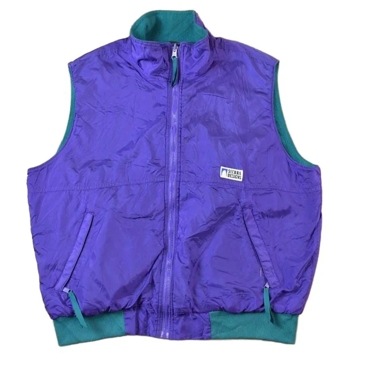 Vintage 1990s Sierra Designs Mid Weight Fleece Lined Windbreaker Spring Jacket Ve Men's XL