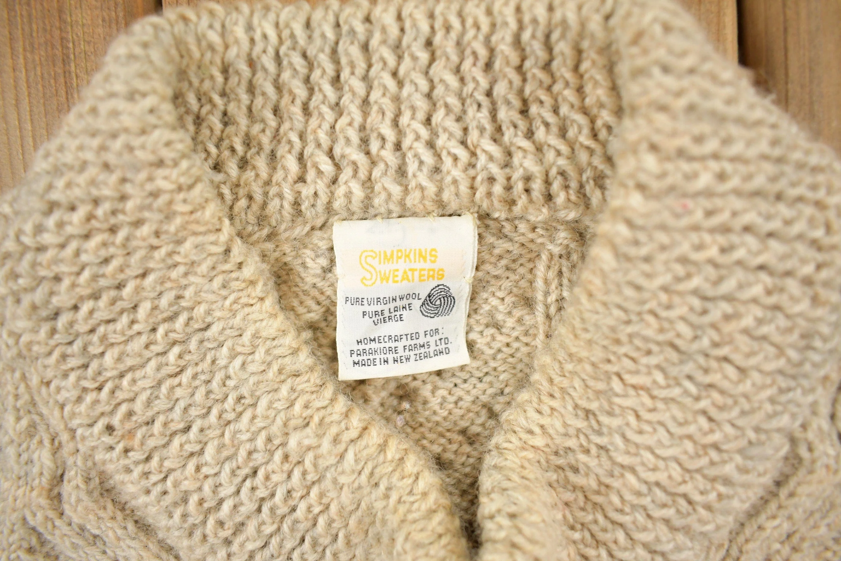 Vintage 1990s Simpkin's Sweaters Cable Knit Mockneck Sweater Men's Medium - Image 4
