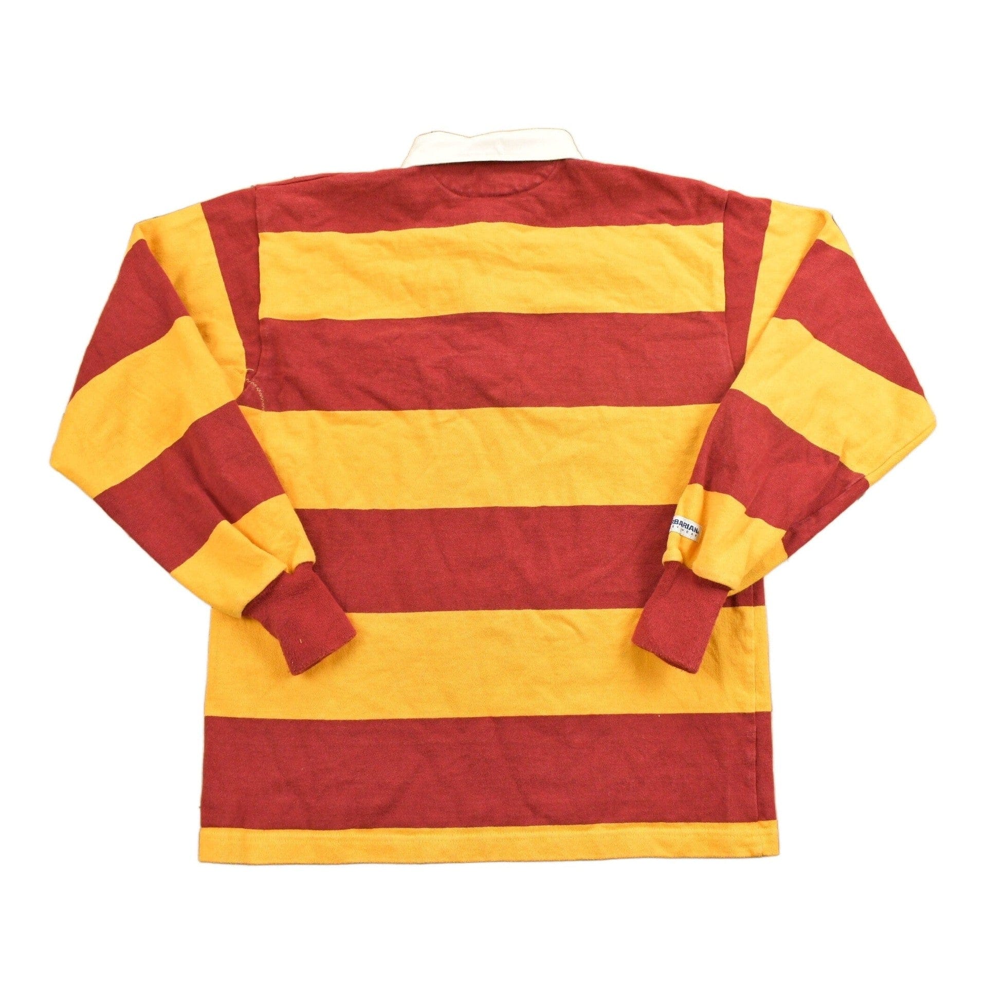 Vintage 1990s Simpson College Rugby Barbarian Collared Sweatshirt Men's Medium - Image 2