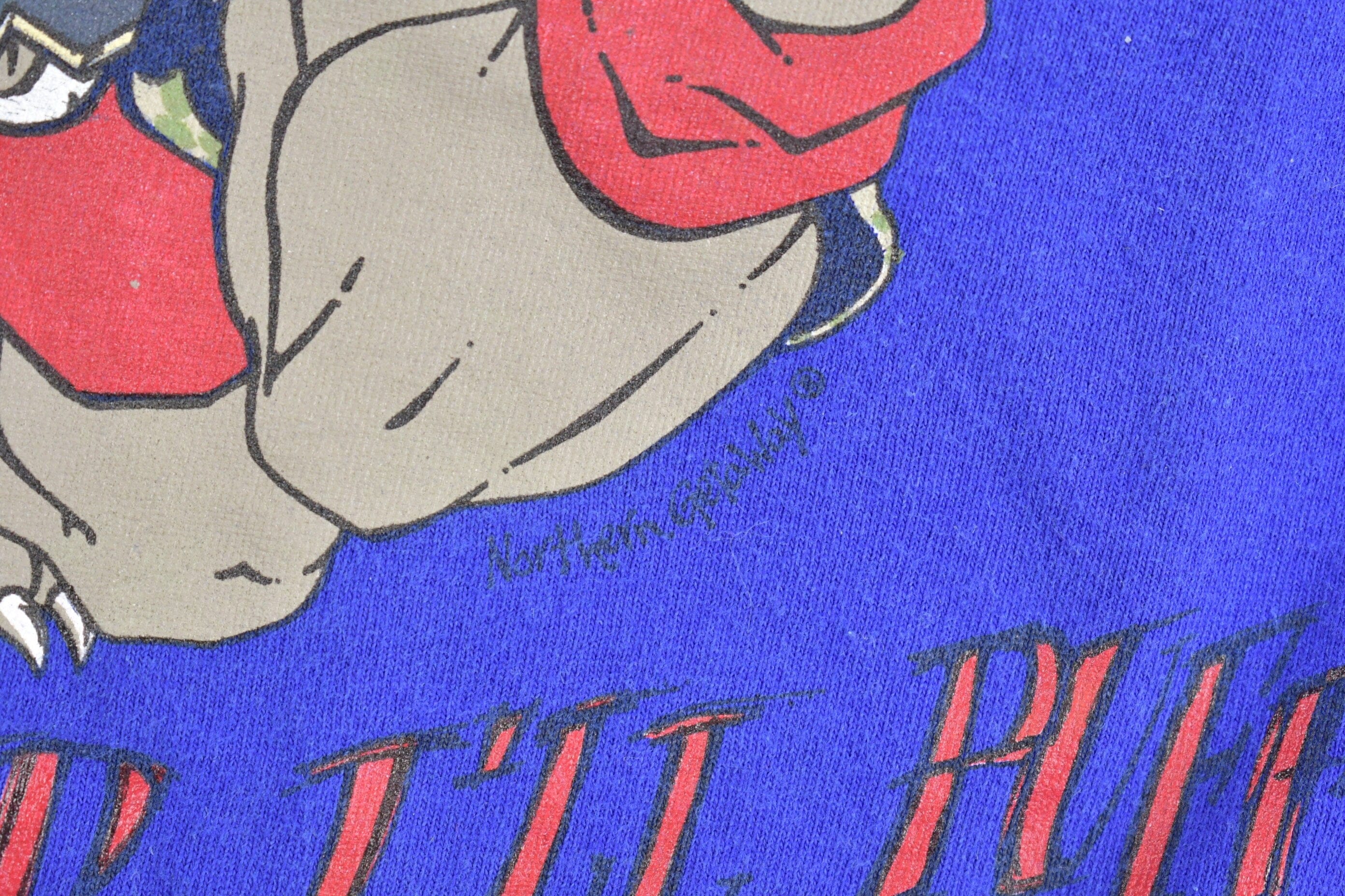 Vintage 1990s Skateboarding Wolf Graphic T Shirt Men's Large - Image 5