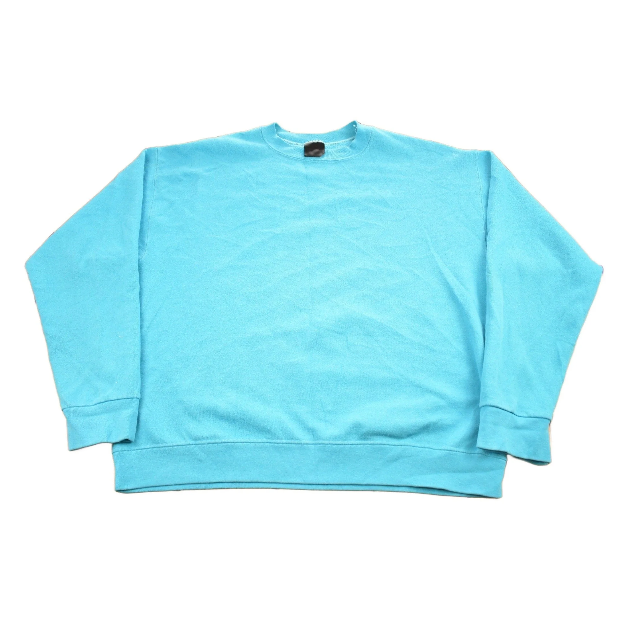 Vintage 1990s Sky Blue Blank Crewneck Sweatshirt Men's XL