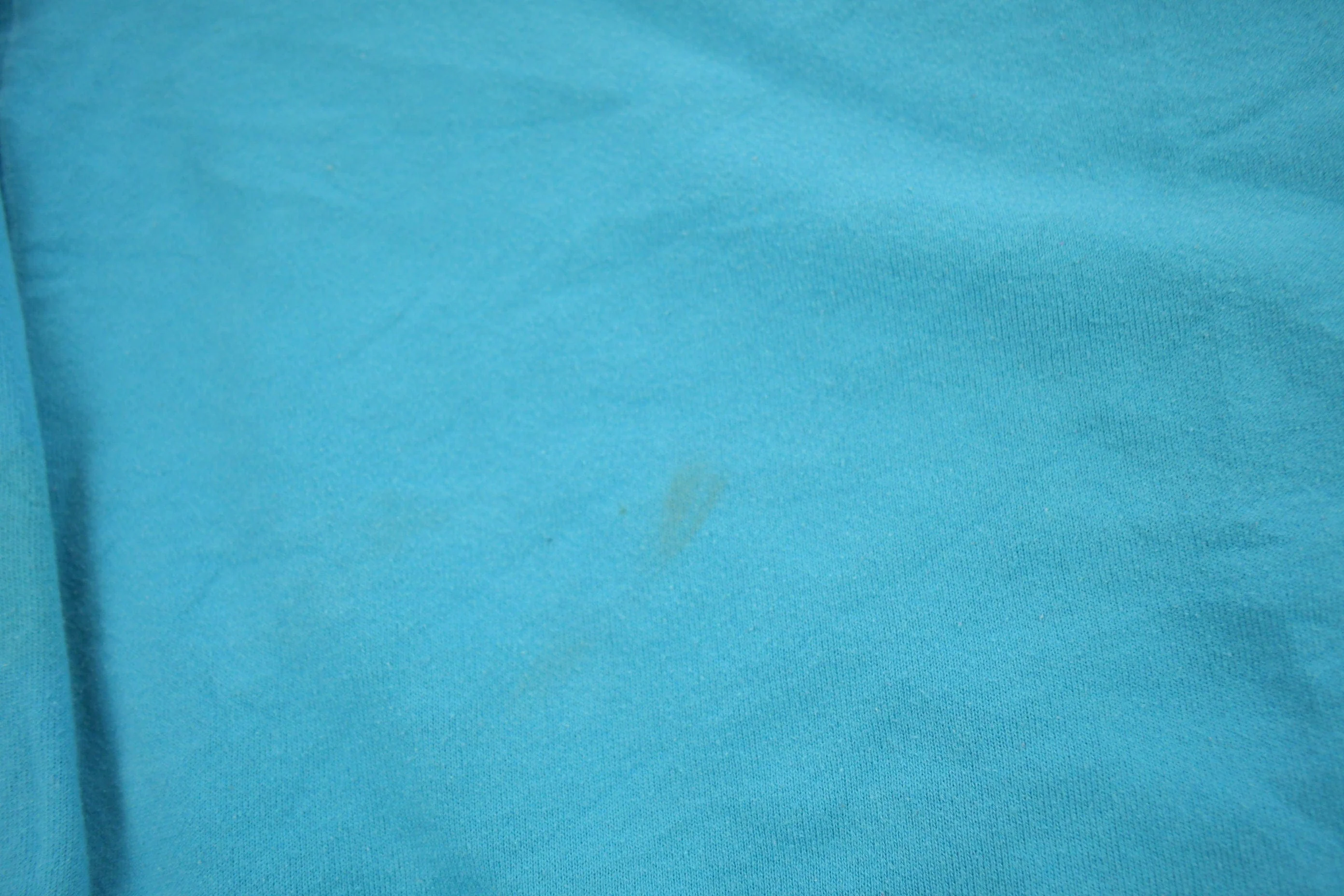 Vintage 1990s Sky Blue Blank Crewneck Sweatshirt Men's XL - Image 4