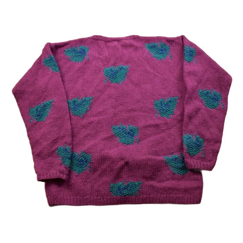 Vintage 1990s Skyr 100% Shetland Wool Knit Button Up Sweater Men's S - Image 2