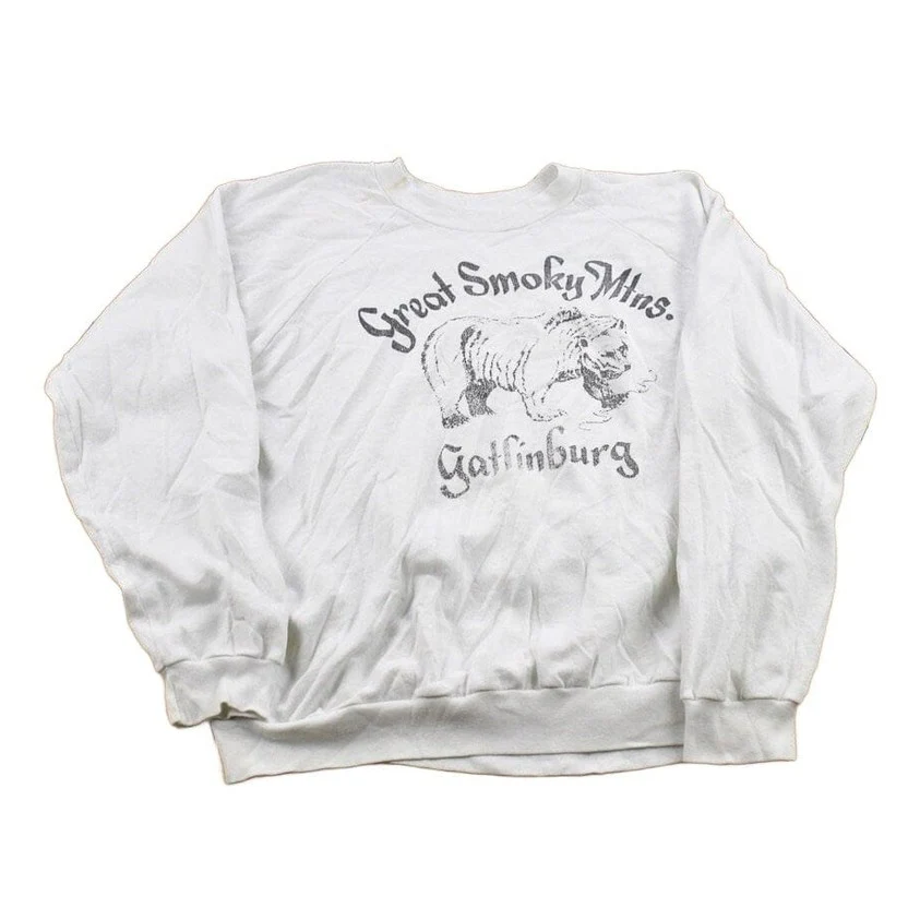 Vintage 1990s Smokey Mountains Gatlinburg Tennessee Crewneck Sweatshirt Men's Small