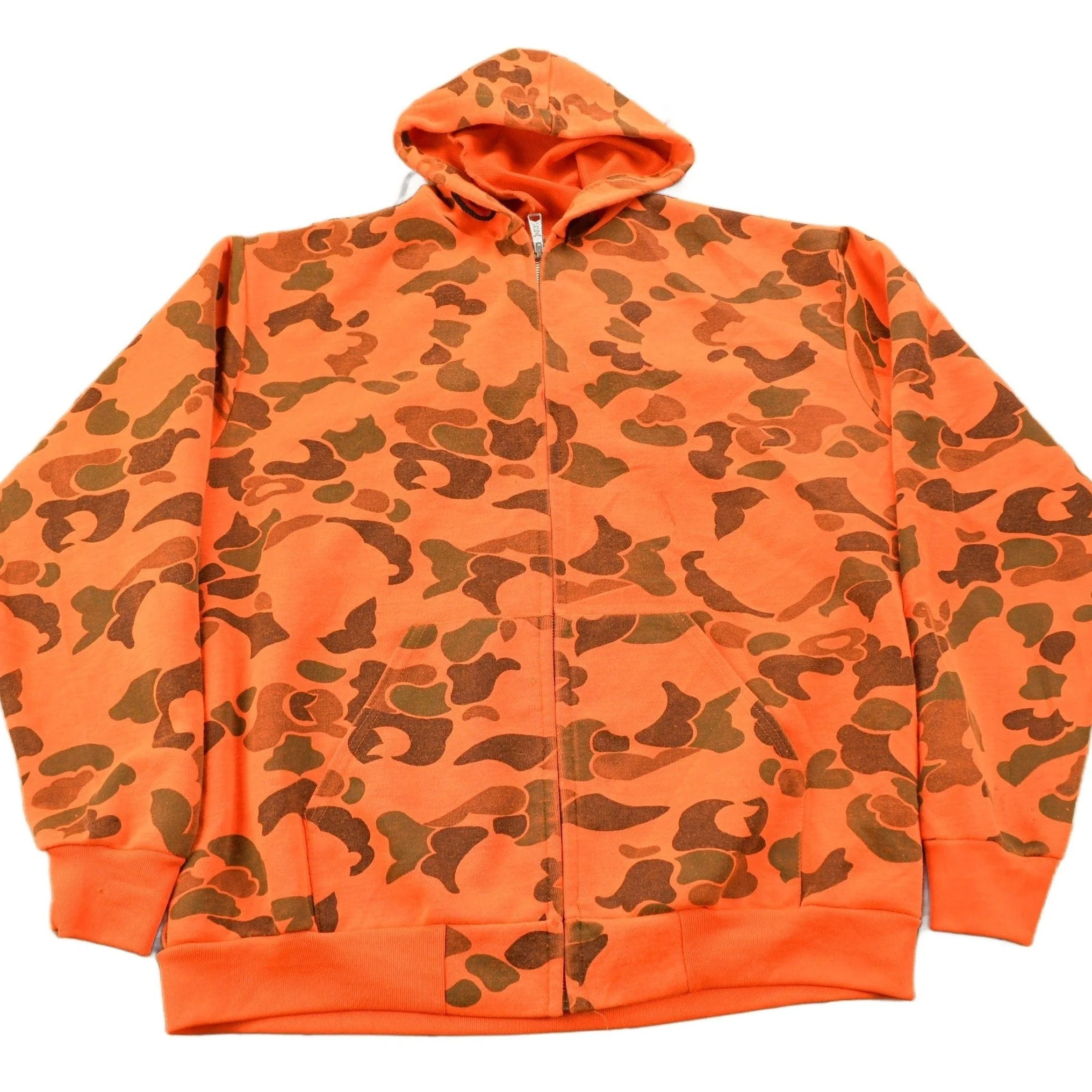 Vintage 1990s Sod King Orange Camo Graphic Hoodie Men's 2XL