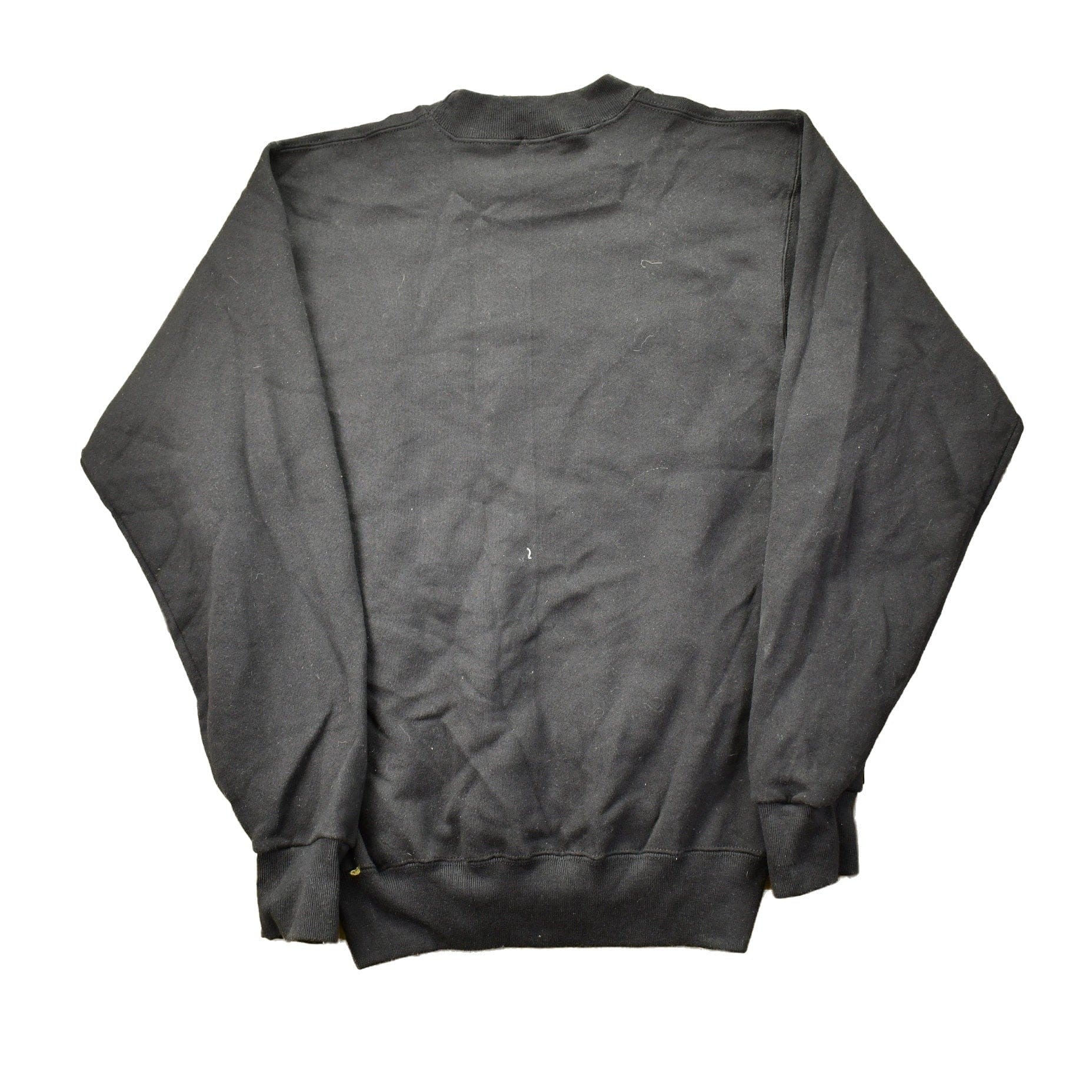 Vintage 1990s Soffee Sweats Black Blank Crewneck Sweatshirt Men's Medium - Image 2