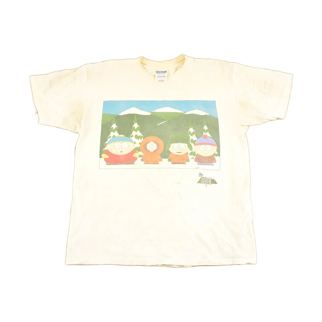 Vintage 1990's Southpark Thrashed Souvenir Cartoon T-Shirt Men's M