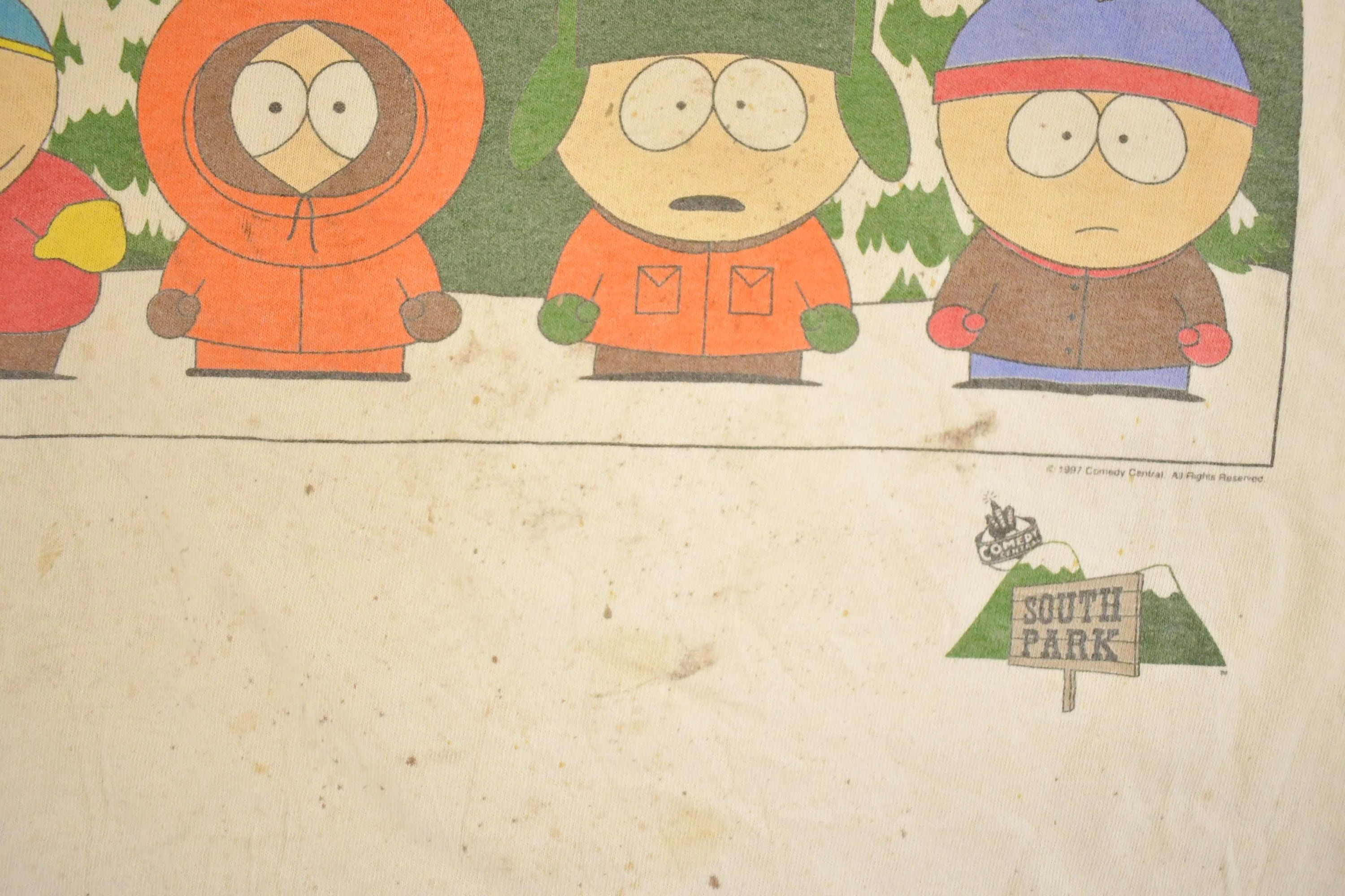 Vintage 1990's Southpark Thrashed Souvenir Cartoon T-Shirt Men's M - Image 3