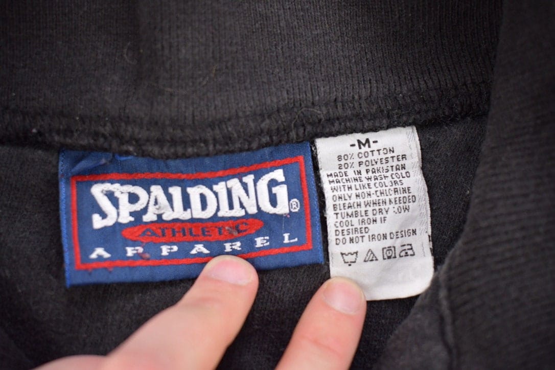 Vintage 1990s Spalding Athletic Quarter Zip Sweatshirt Men's Medium - Image 3