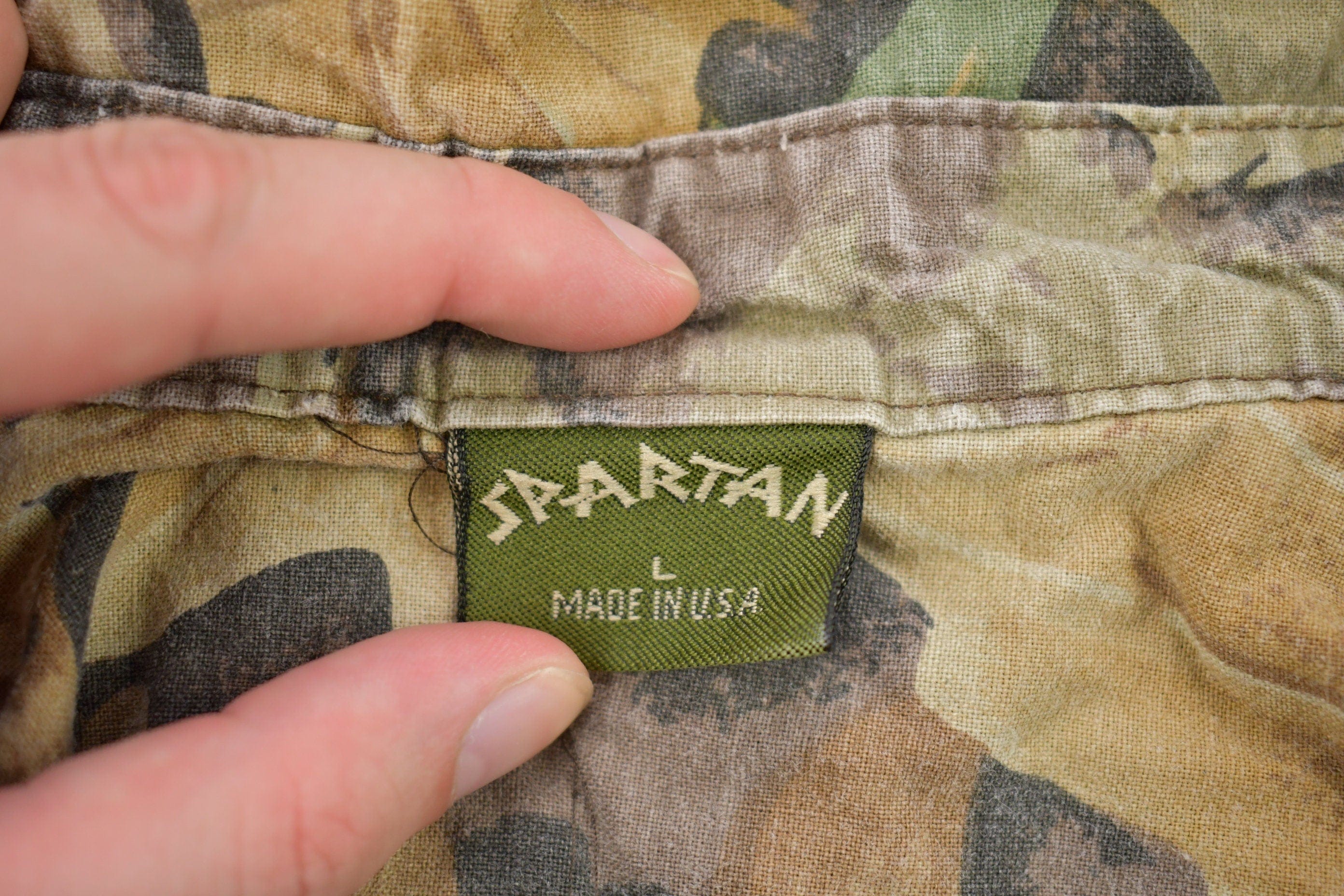 Vintage 1990s Spartan Hunting Camo Button Up Men's Medium - Image 3