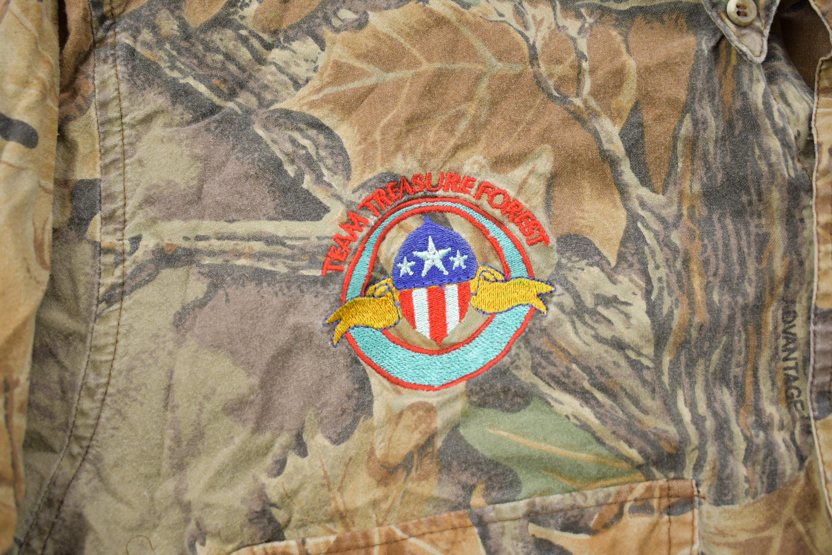 Vintage 1990s Spartan Hunting Camo Button Up Men's Medium - Image 4