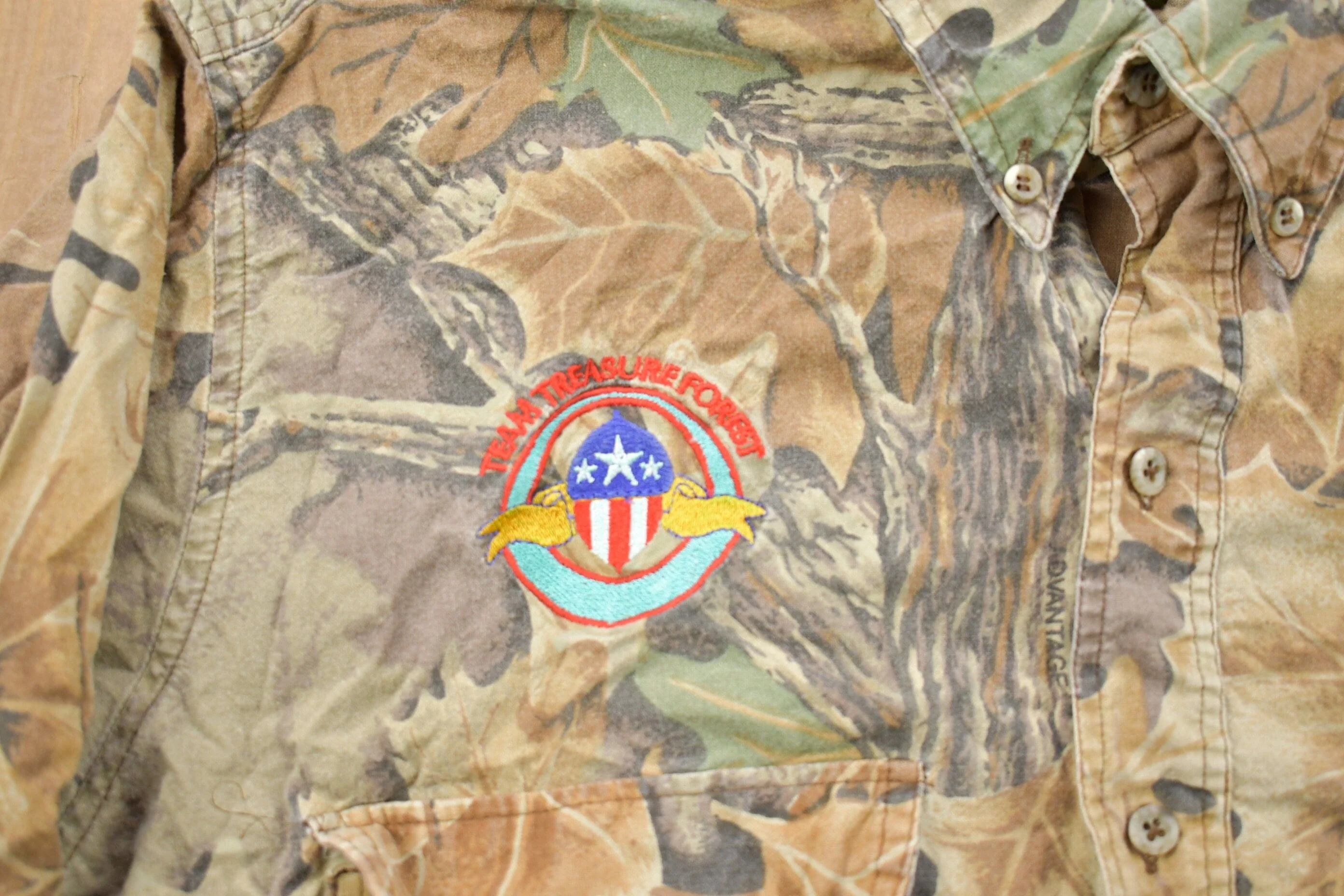 Vintage 1990s Spartan Hunting Camo Button Up Men's Medium - Image 5