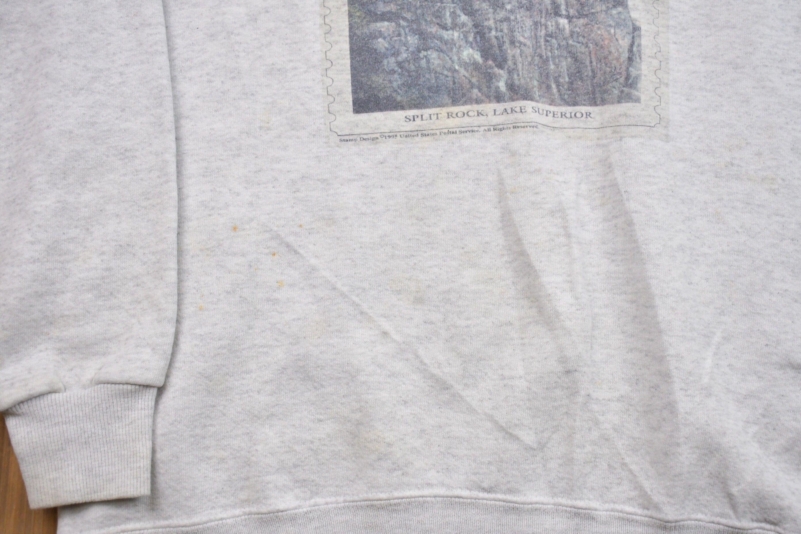 Vintage 1990s Split Rock, Lake Superior Crewneck Sweatshirt Men's Medium - Image 3