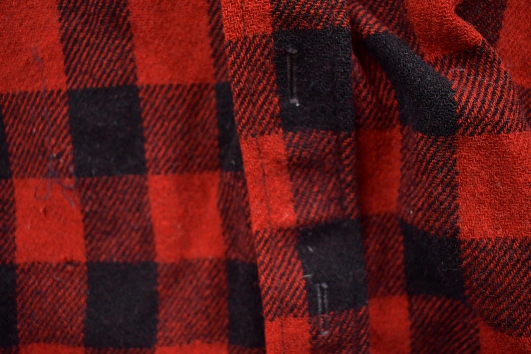 Vintage 1990s Sportclad JC Penney Plaid Flannel Button Up Shirt Men's Medium - Image 8