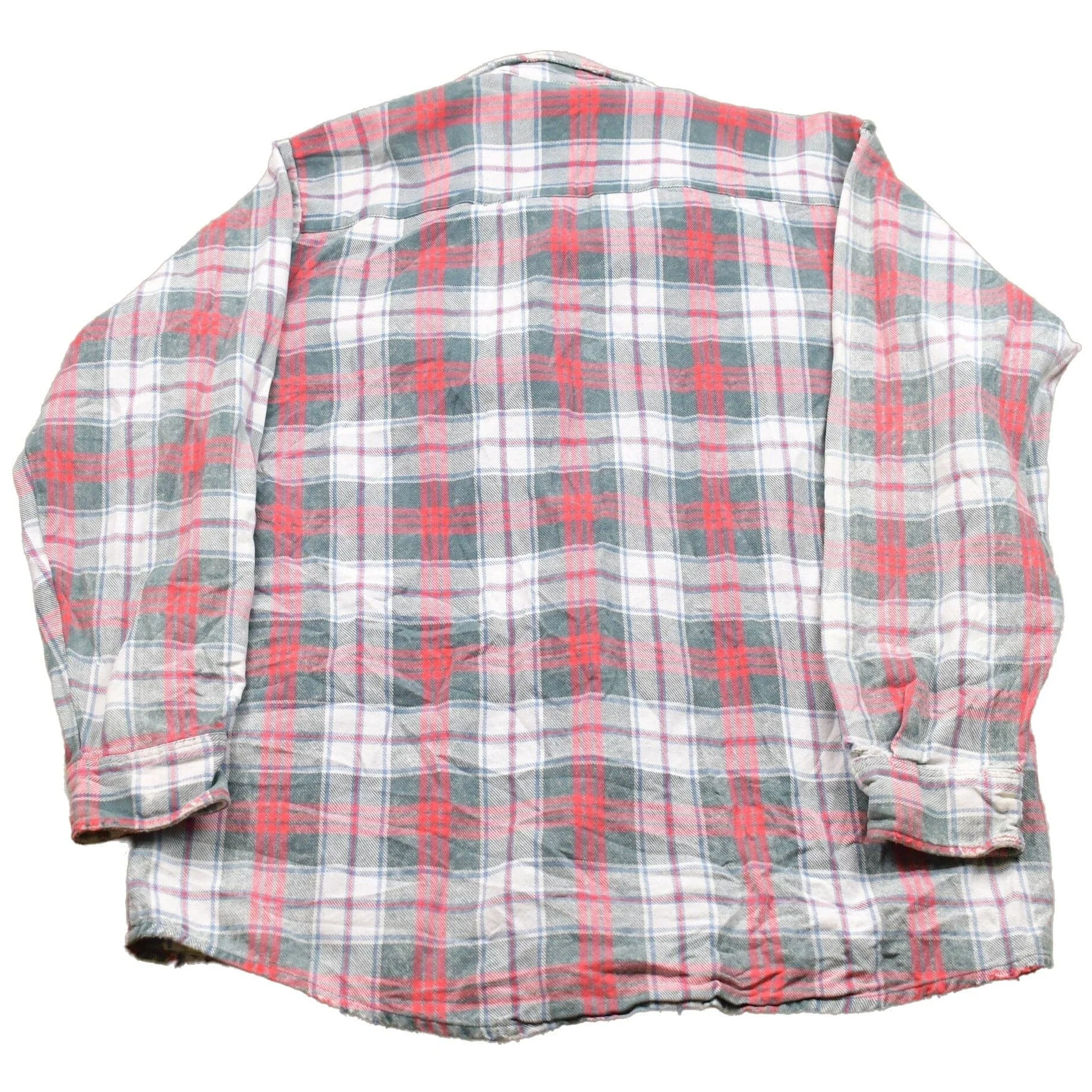 Vintage 1990s Sports Afield Plaid Button Up Shirt Men's XL - Image 2