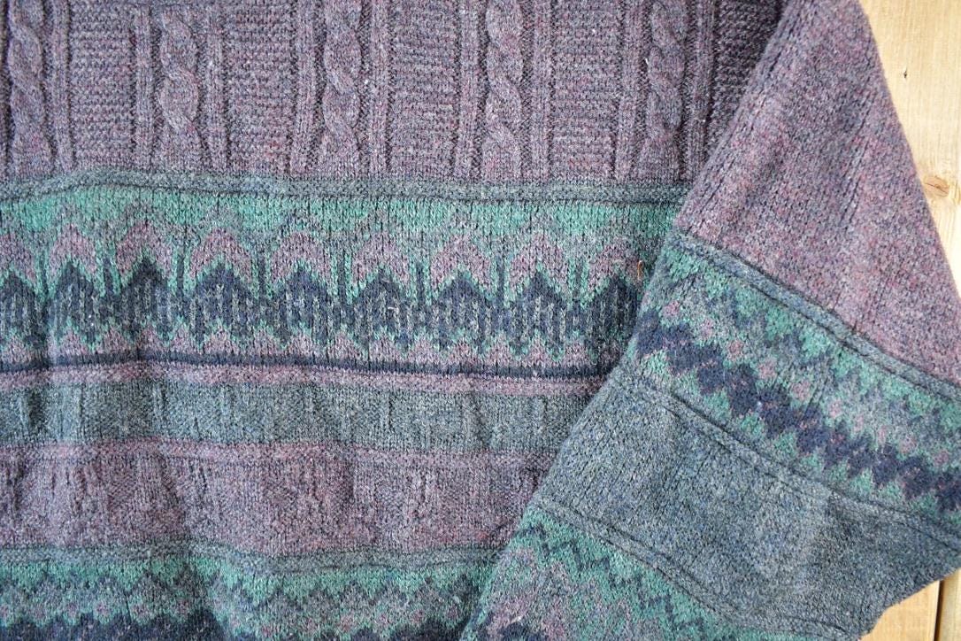 Vintage 1990s St Bernard Wool Blend Knit Sweater Mens XL - Image 4