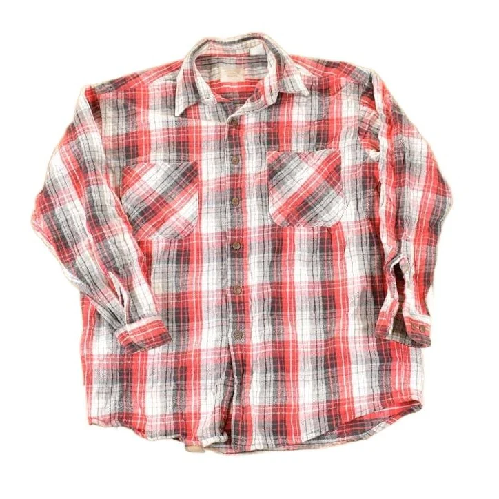 Vintage 1990's St Johns Bay Heavyweight Plaid Western Style Button Up Shirt Men's Large