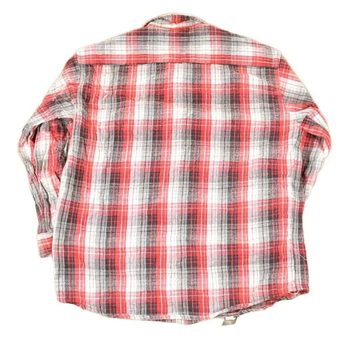 Vintage 1990's St Johns Bay Heavyweight Plaid Western Style Button Up Shirt Men's Large - Image 2