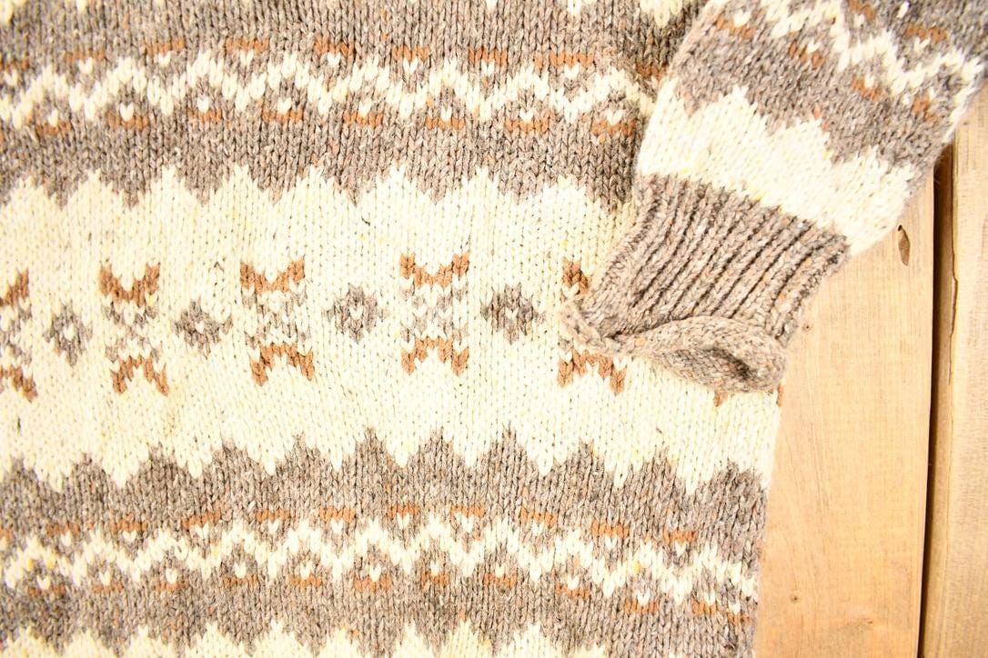 Vintage 1990s St Johns Bay Knit Abstract Pattern Crewneck Sweater Women's XL - Image 3