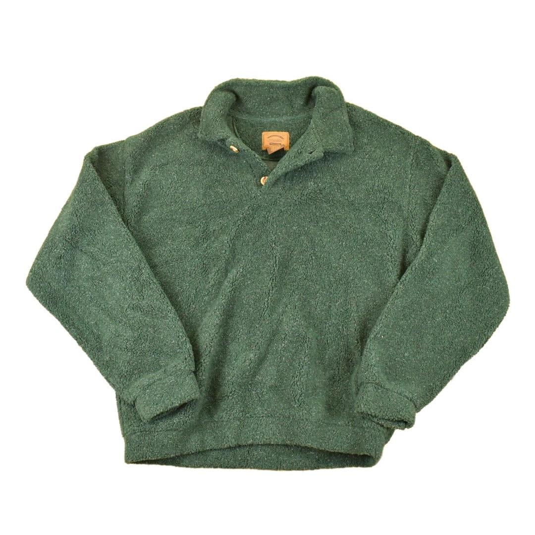 Vintage 1990s St John's Bay Quarter Button Fleece Outdoorsman Sweater Men's L