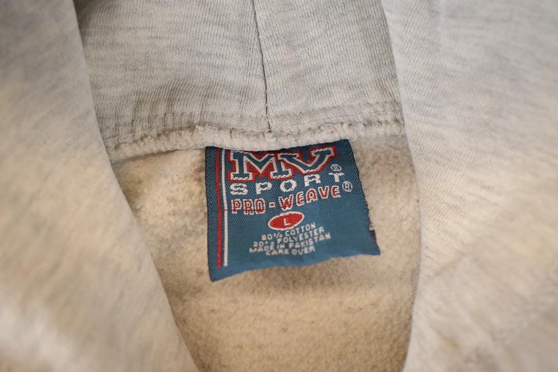 Vintage 1990s St Peters Willy's Cross Grain University Hoodie Sweater Men's L - Image 4