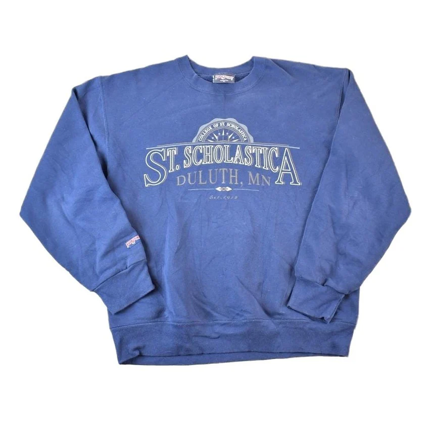 Vintage 1990s St Scholastica Jansport Souvenir Crewneck Sweatshirt Made In USA Men's Large