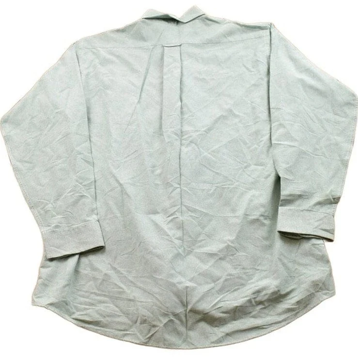 Vintage 1990s Stafford Wrinkle Free Blank Button Up Shirt Men's 2XL - Image 2