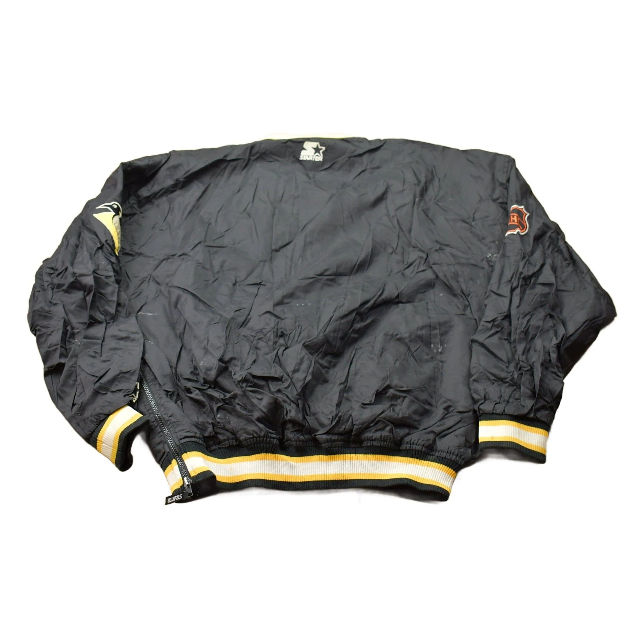 Vintage 1990s Starter Pittsburgh Penguins NHL Windbreaker Jacket Men's 2XL - Image 2