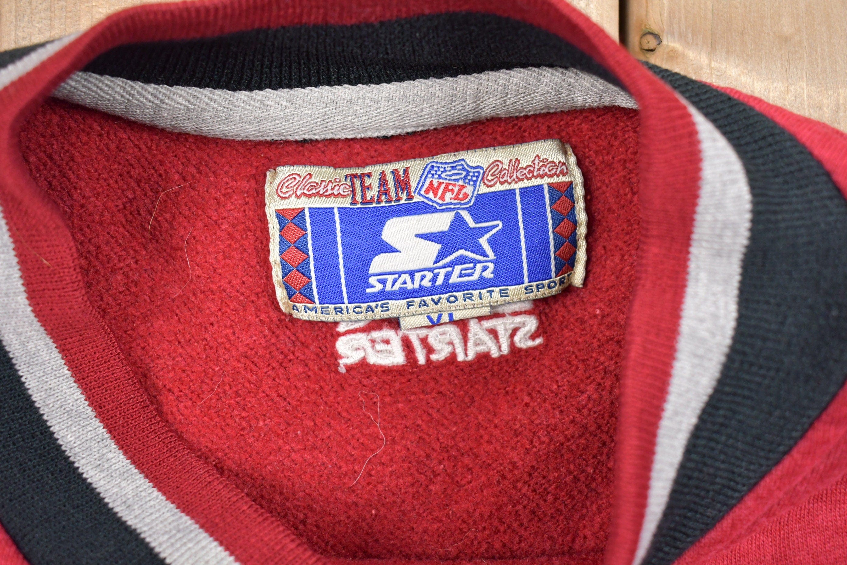 Vintage 1990s Starter San Francisco 49ers Crewneck Sweatshirt Men's XL - Image 4