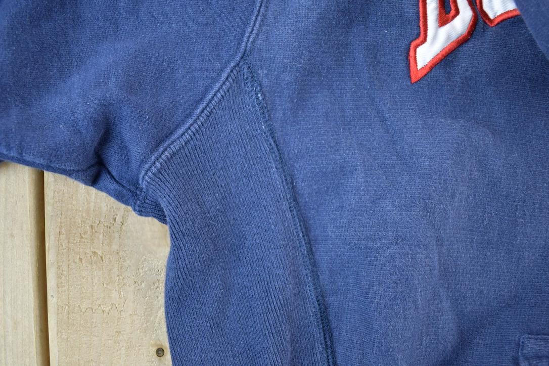 Vintage 1990s Steve And Barry's Duquesne Cross Grain University Hoodie Mens L - Image 6