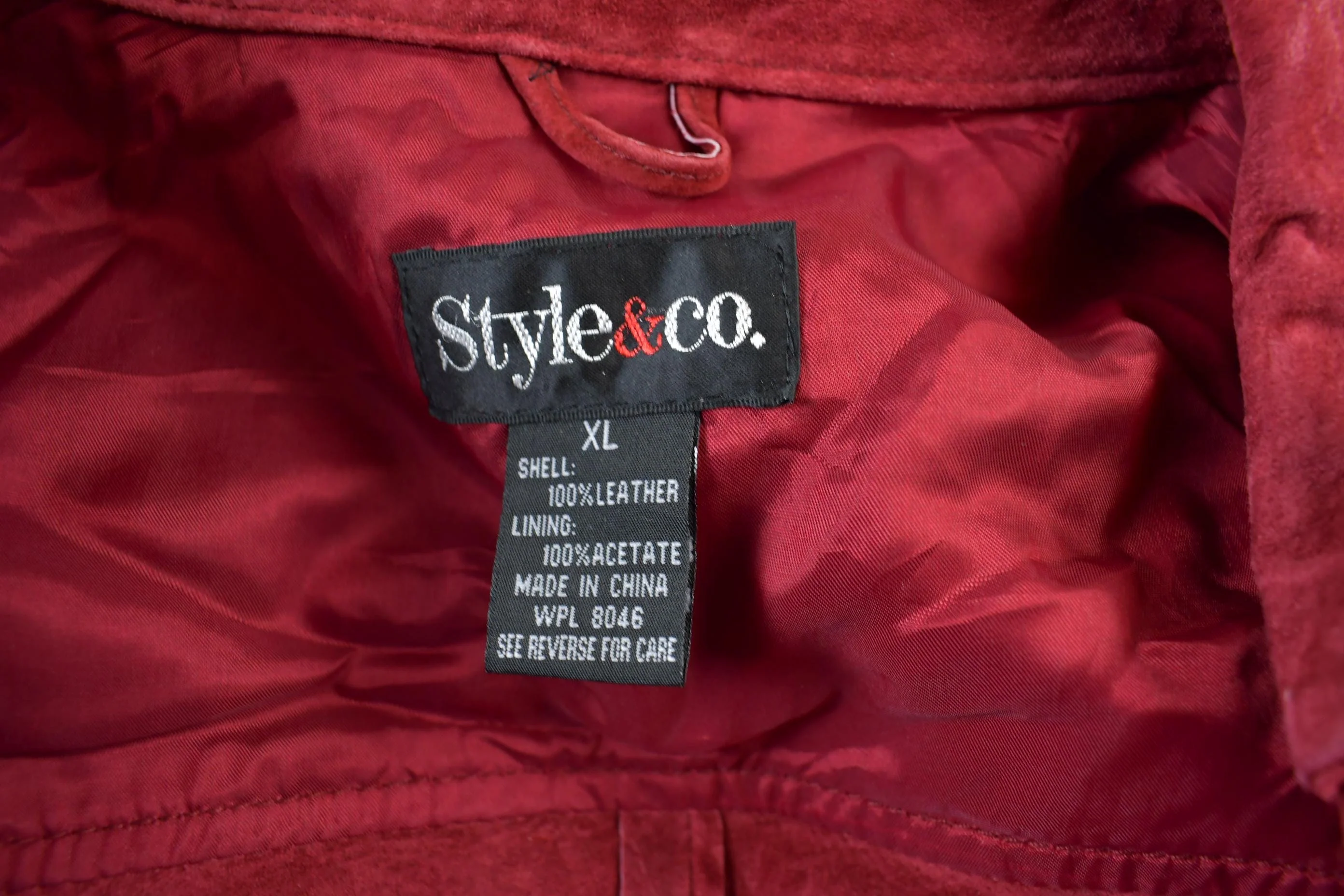 Vintage 1990s Style & Co Suede Leather Button Up Shirt Men's Medium - Image 3
