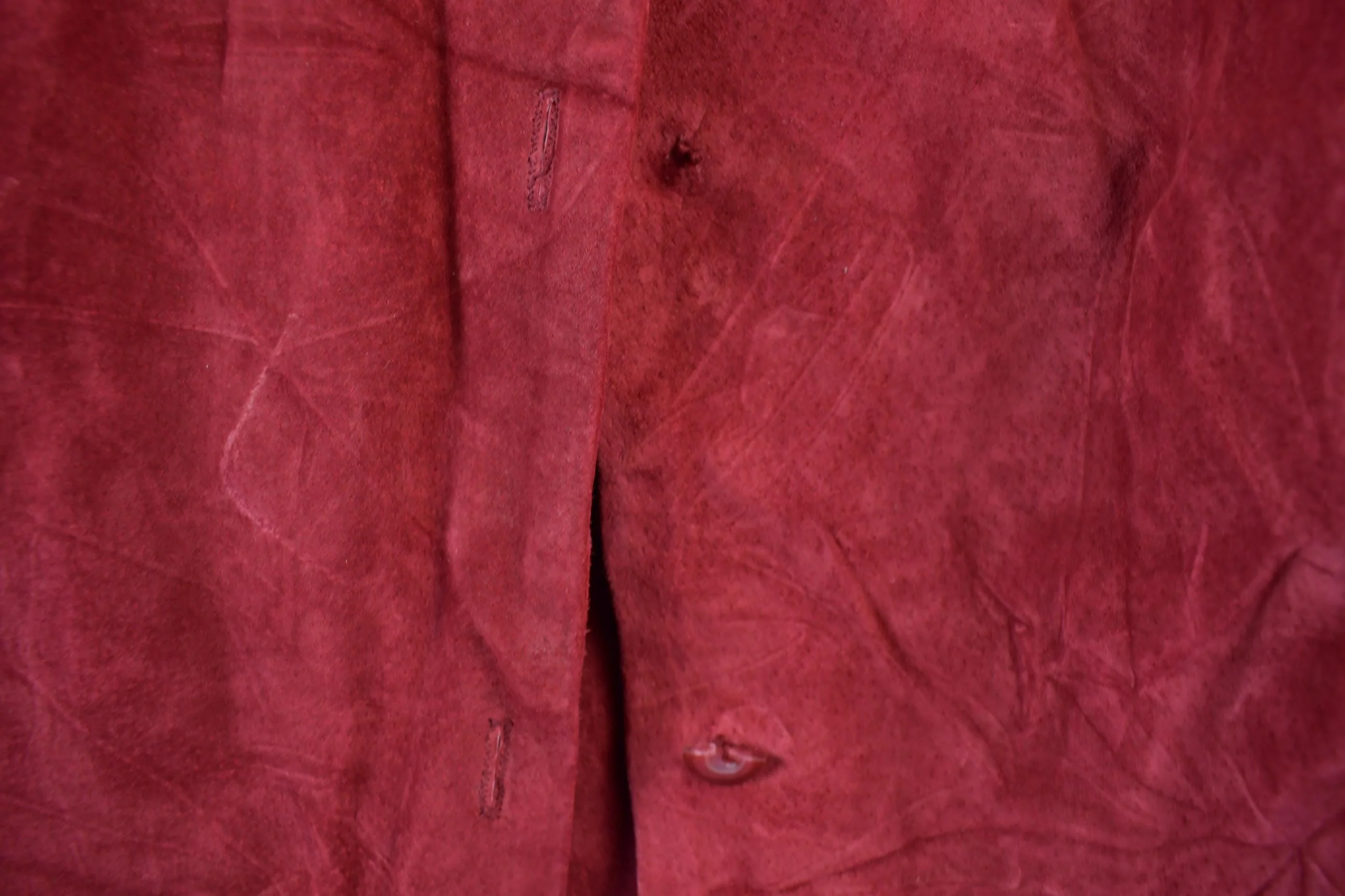 Vintage 1990s Style & Co Suede Leather Button Up Shirt Men's Medium - Image 4