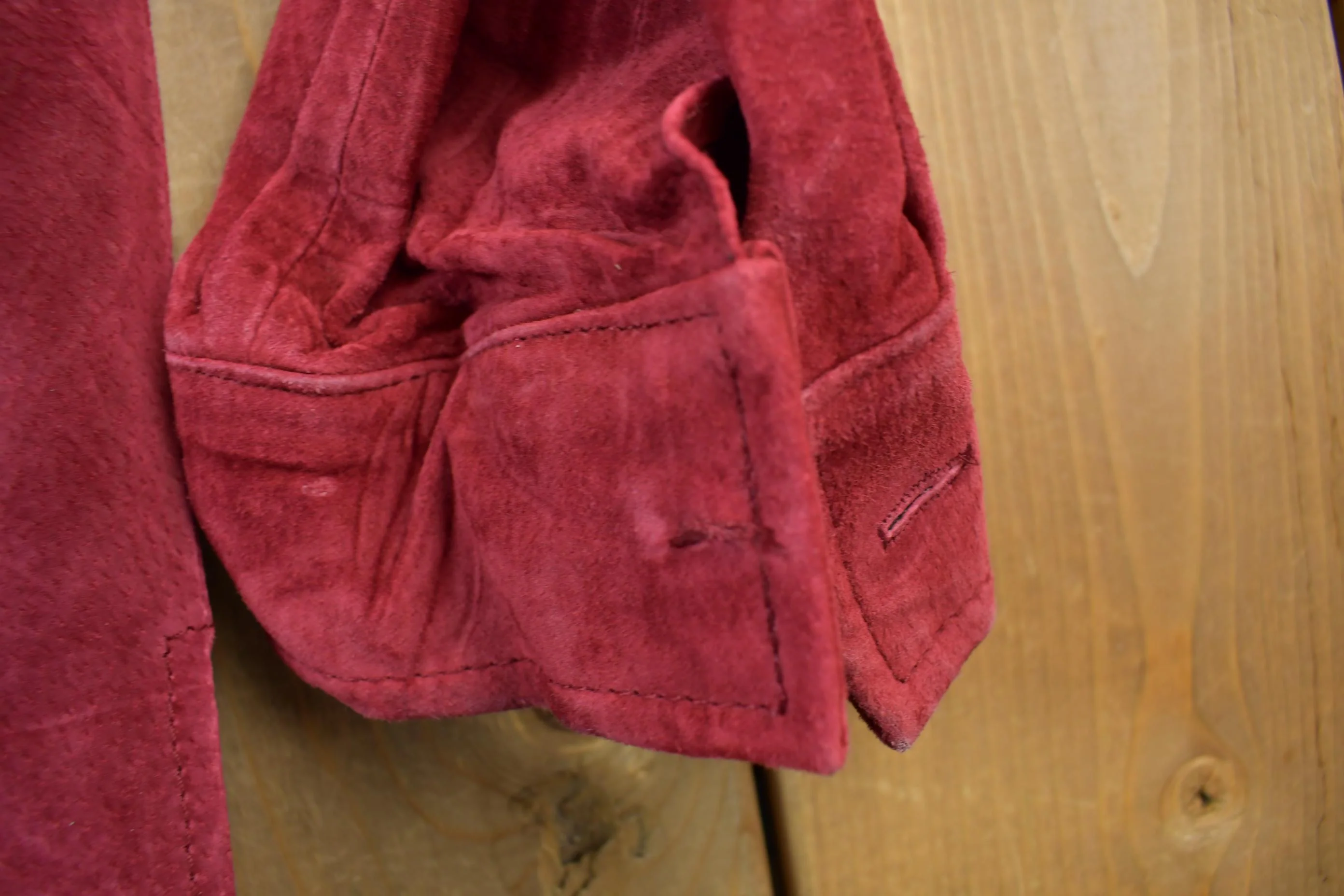 Vintage 1990s Style & Co Suede Leather Button Up Shirt Men's Medium - Image 7