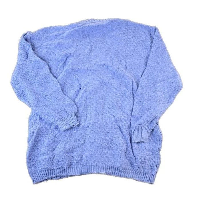 Vintage 1990s Summit Hill Cable Knit Perfect Mild Distress Cardigan Sweater Made In USA - Image 2