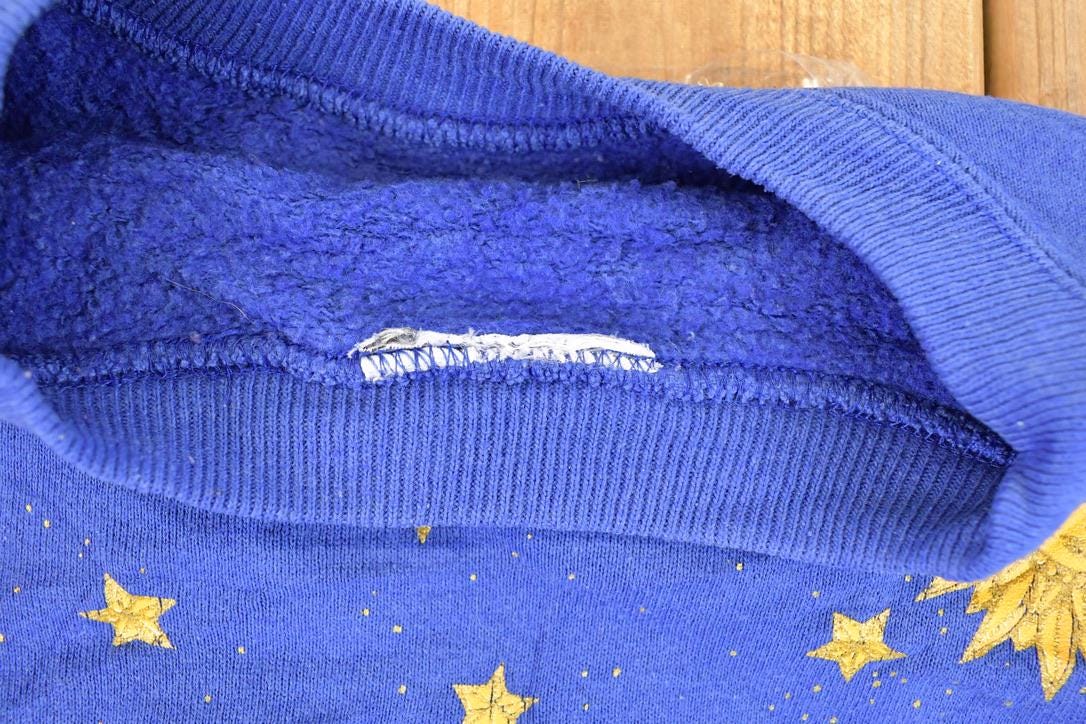 Vintage 1990s Sun and Moon Souvenir Crewneck Sweatshirt Women's L - Image 4