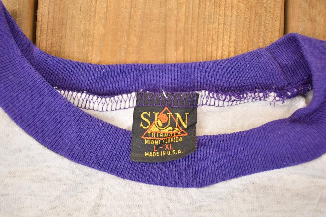 Vintage 1990s Sun Triangle Miami Florida Crewneck Sweatshirt Women's XL - Image 5