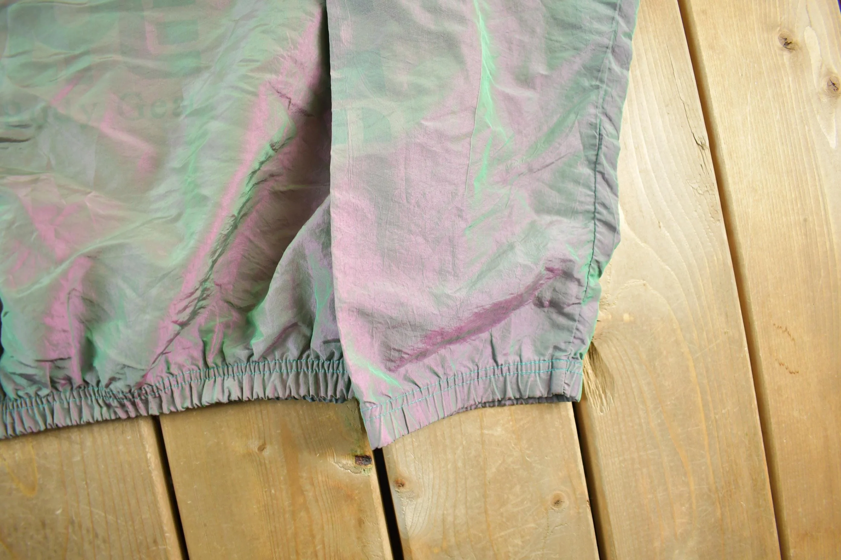 Vintage 1990s Surf's Up International Body Gear Iridescent Windbreaker Jacket Men's XL - Image 3