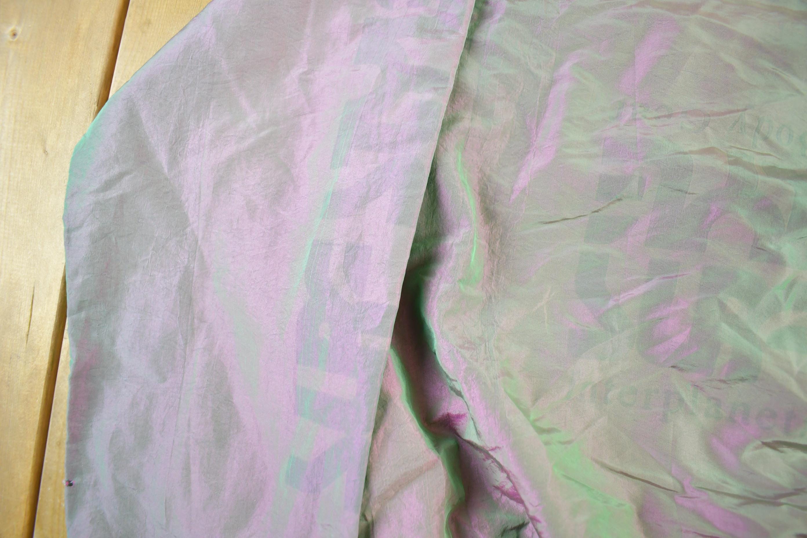 Vintage 1990s Surf's Up International Body Gear Iridescent Windbreaker Jacket Men's XL - Image 5