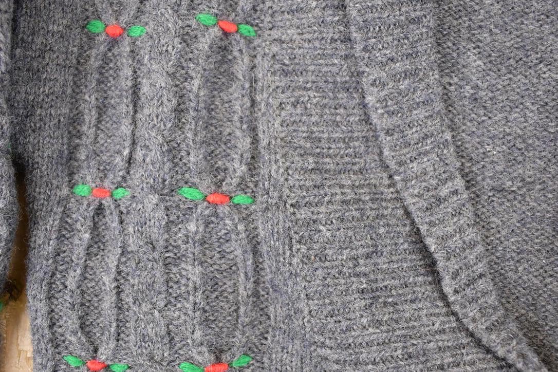 Vintage 1990s Susan Bristol Abstract Wool Knit Cardigan Sweater Women's M - Image 3