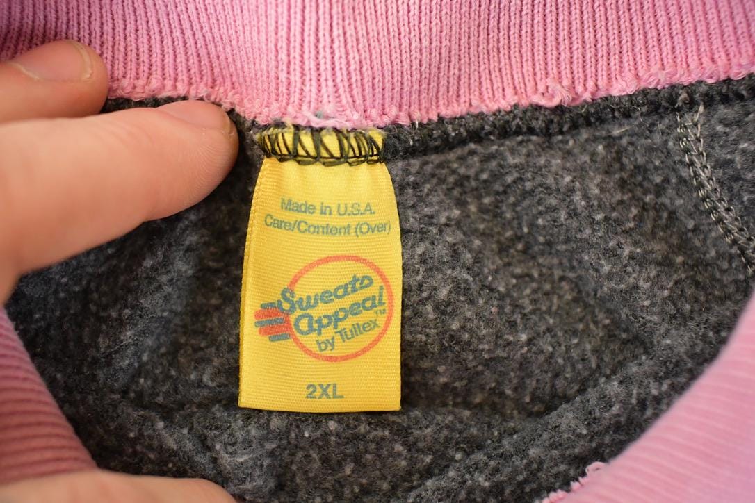 Vintage 1990s Sweats Appeal Embroidered Butterfly Collared Crewneck Sweatshirt Women's XXL - Image 4