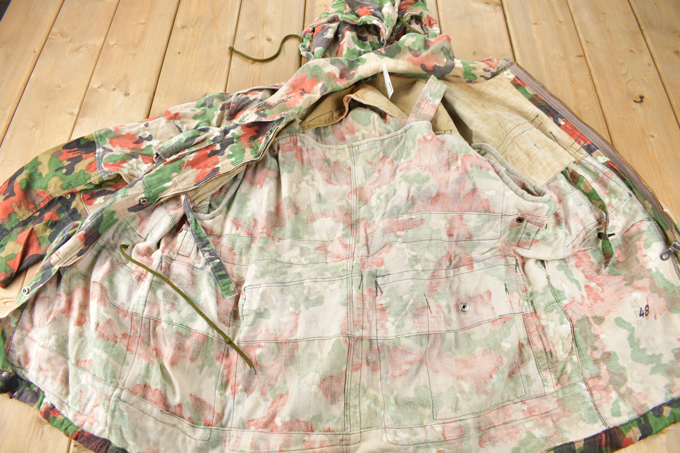 Vintage 1990s Swiss Military Alpenflage Camo Hooded Jacket - Image 6