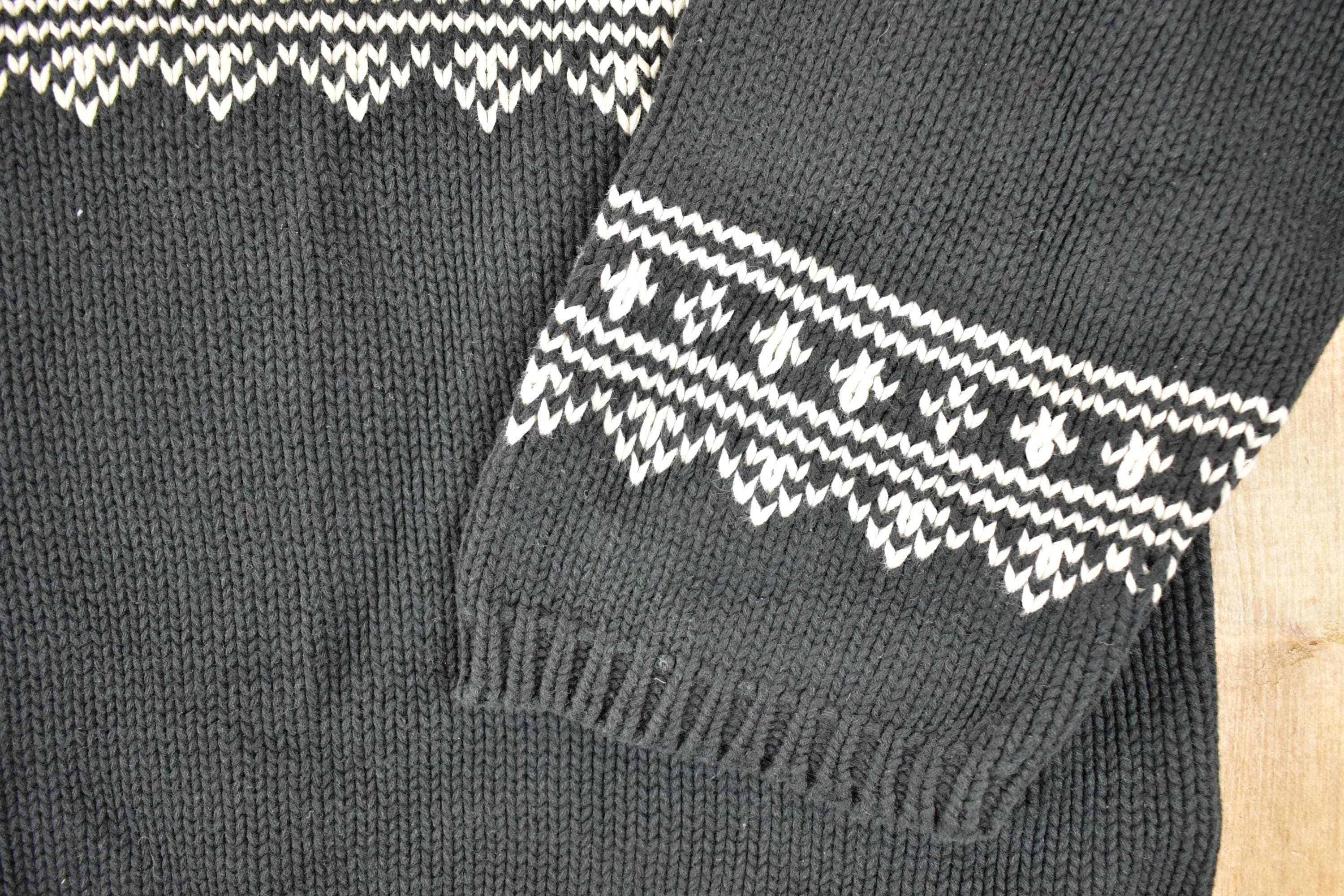 Vintage 1990s Talbots Chunky Holiday Knit Crewneck Sweater Women's L - Image 3